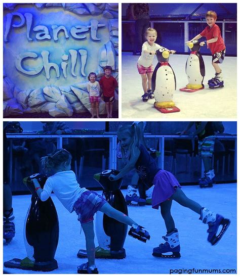 Having FUN on the indoor Ice Skating Rink at Paradise Resort Gold Coast ...