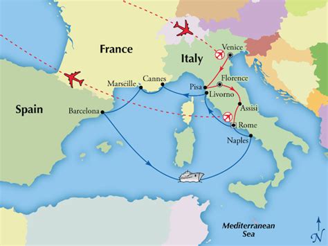 Italy Tour with Western Mediterranean Cruise