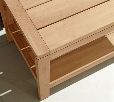 Teak Wood Outdoor Storage Bench | Pottery Barn