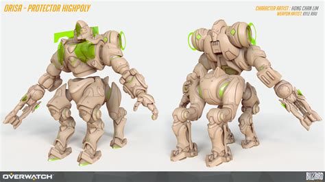 ArtStation - Overwatch Orisa Carbon Fiber / Protector highpoly