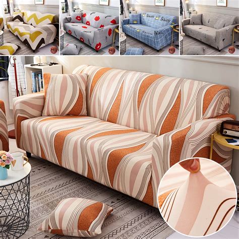 1/2/3/4 Seater Sofa Cover-Sofa Slipcovers Stretch Printed Sofa Cover ...