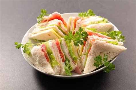 Sandwich Slices with Vegetable Stock Photo - Image of meal, shot: 107052950