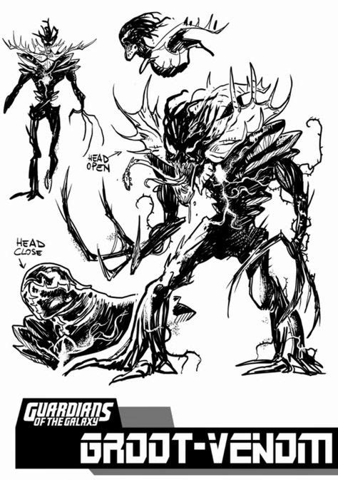 groot-venom concept art | Concept art, Art, Comic books art