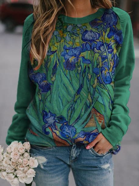 Van Gogh Irises Sweatshirt – Chicific