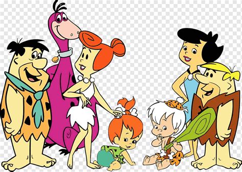 The Flintstones illsutration, Fred Flintstone Pebbles Flinstone Wilma ...