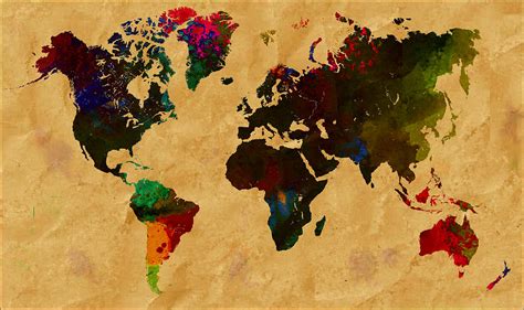 World Map Watercolor Painting Cuadro Acuarela Dibujos - vrogue.co