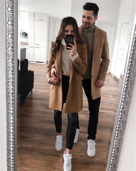 Selection of the most fashionable autumn outfits for couples | Matching ...