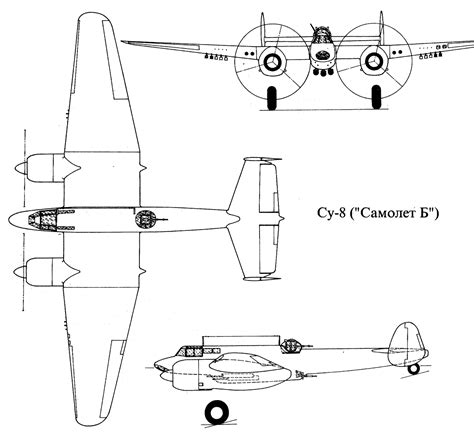 Sukhoi Su-8 Blueprint - Download free blueprint for 3D modeling