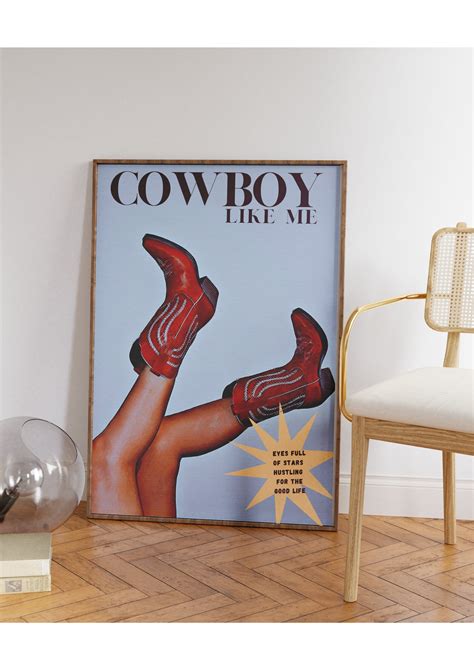 Taylor Swift Cowboy Like Me Digital Print Cowboy Print - Etsy