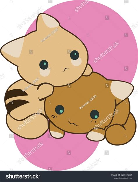 Lovely Couple Kittens Sleeping Together Cute Stock Vector (Royalty Free) 2208421905 | Shutterstock