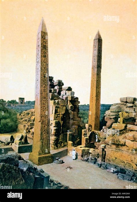 Queen Hatshepsut obelisk, Temple of Amun, Karnak, Luxor, Egypt, 20th Century. Artist: Unknown ...