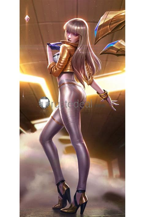 League of Legends KDA Skins KaiSa Ahri Prestige Edition Golden White Cosplay Costume | League of ...