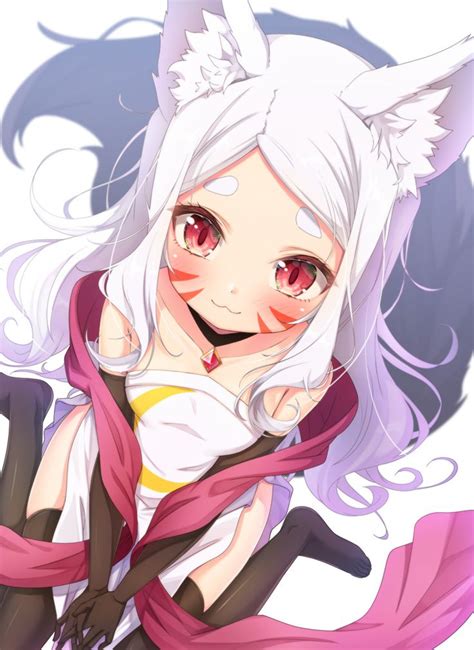 Very cute fox girl Shiro: Sewayaki Kitsune no Senko-san anime fan art [Artist: Mato_kechi ...