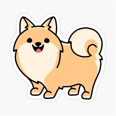 "cute pomeranian" Sticker for Sale by swagnstickers | Cute pomeranian ...