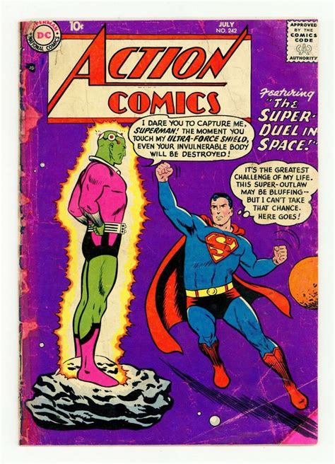 Action Comics (DC) #242 1958 PR 0.5 RESTORED | Superman comic books, Comics, Pulp fiction comics