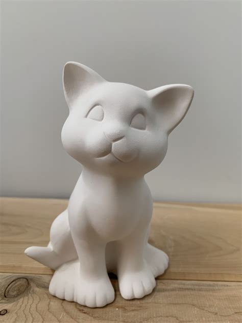 Paint Your Own Pottery - Ceramic Cat Figurine