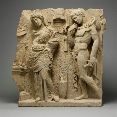 Dido of Carthage • theancientwayoflife: ~Limestone funerary relief.... | Arte antica greca ...