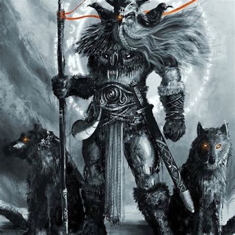 Odin and his wolves | Tattoos | Pinterest | Wolves and Vikings