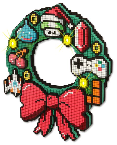 8-Bit LED Christmas Wreath