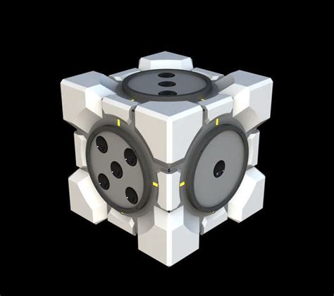 Portal 2 Cube Dice 3D model 3D printable MAX OBJ 3DS FBX STL