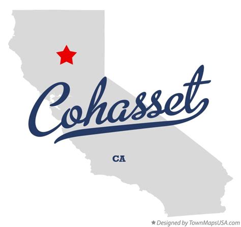 Map of Cohasset, CA, California