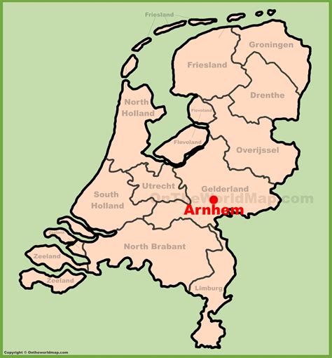 Arnhem location on the Netherlands map