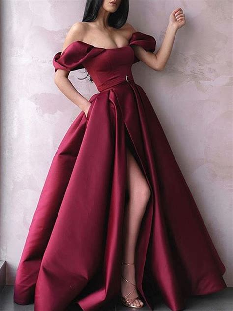 Attire ideas princess prom dresses bridal party dress, fashion model | Burgundy Prom Dresses | A ...