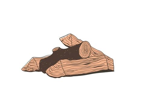 Hand drawn icon wood pile vector illustration 26619856 Vector Art at ...