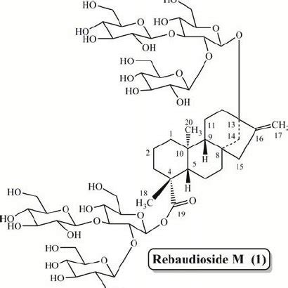 Structure of rebaudioside M ( 1 ). | Download Scientific Diagram