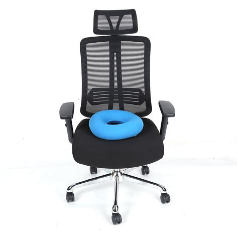 WALFRONT Chair Inflatable Round Pad Hip Support Hemorrhoid Blue Seat Cushion with Pump - Walmart ...