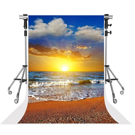 Amazon.com: Kate 5x7ft Beach Photography Backdrops Scenic Sky Wave Background Wrinkles Free ...