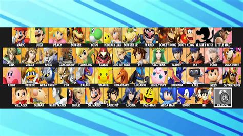 Super Smash Bros 4 (Wii U) - All Characters Unlocked! (Full Roster ...