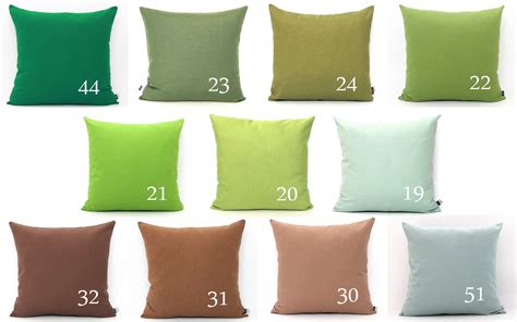 Green Pillows SOLID Pillow Covers Decorative Cover - Etsy