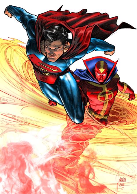 Superman and Red Tornado by Mikel Janin | Superhero, Dc comics art, Dc ...