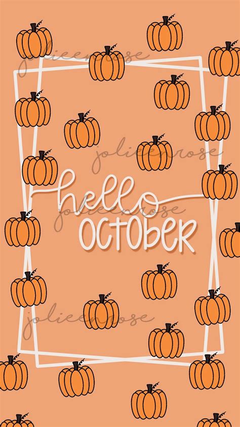 Pumpkin Wallpaper Fall Phone Wallpaper October Wallpaper - Etsy