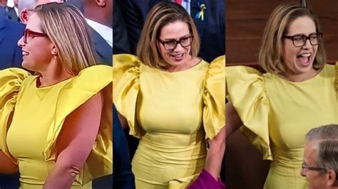 Kyrsten Sinema's State of the Union Dress Unites America in Mockery: 'Skinned Big Bird for Her ...