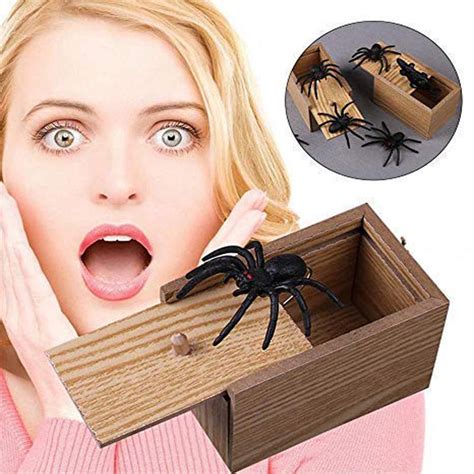 Buy Wooden Scared Box Spoof Little Insect Box Spider Box Scary Horror ...