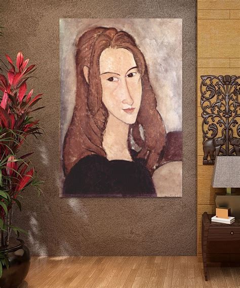 Portrait of Jeanne Hebuterne Canvas Art Amedeo Modigliani Poster Art ...