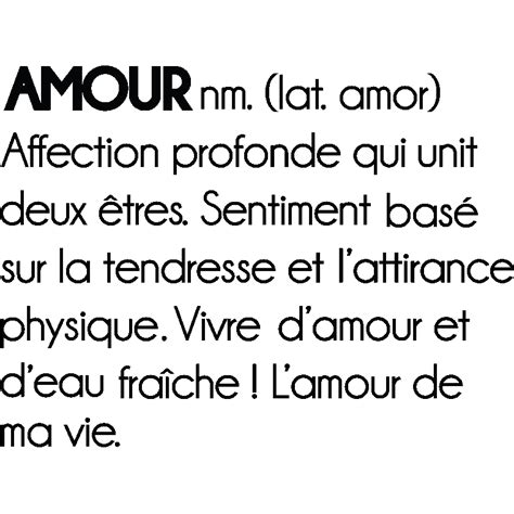 Sticker citation Amour – Stickers STICKERS CITATIONS Amour - Ambiance ...