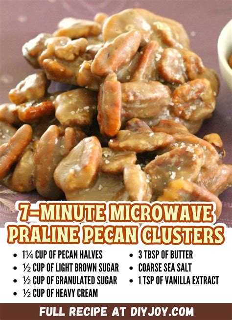 Easy 7-Minute Microwave Praline Pecan Clusters Recipe