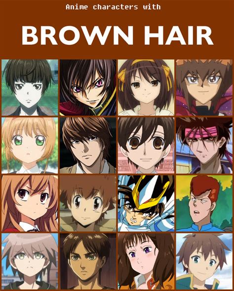 Anime characters with brown hair [V2] by jonatan7 on DeviantArt