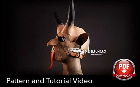 Krampus Mask Pattern - Devil Mask DIY - Pdf Download - Video Tutorial