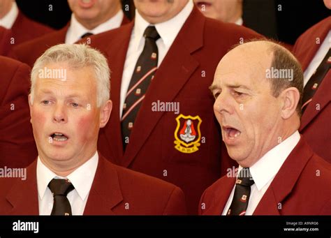 Members of Aberhonddu and District Male Choir at Brecon Beacons National Park Visitor Centre ...