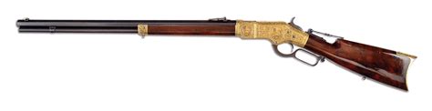 Lot Detail - (A) FABULOUS WINCHESTER MODEL 1866 RIFLE DEEP RELIEF ENGRAVED WITH GOLD PLATING (1872).