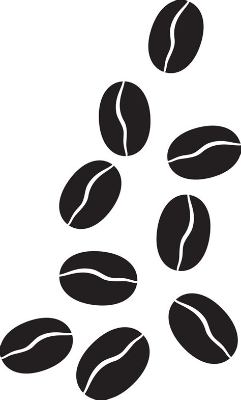 Coffee beans black and white vector illustration 12867364 Vector Art at Vecteezy