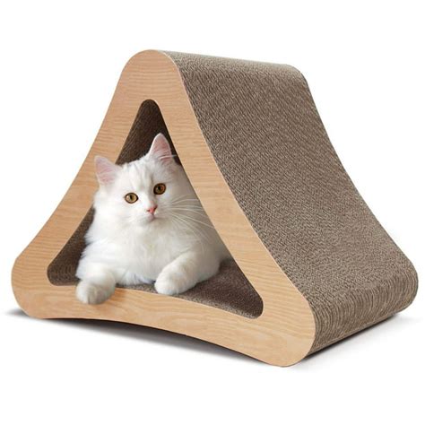 ScratchMe Triangle Cat Scratch Post & Scratching Board Prevents ...