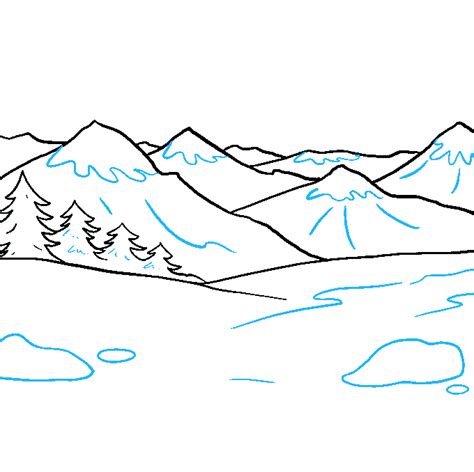 Snow Mountain Drawing at PaintingValley.com | Explore collection of Snow Mountain Drawing