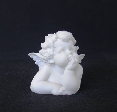 Little Angel thinking statue made of Alabaster - eStatueShop