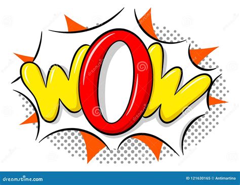 Comic sound effect wow stock vector. Illustration of graphic - 121630165