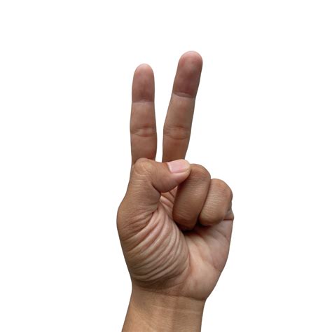 Peace hand two finger Sign photo image png 22185898 PNG